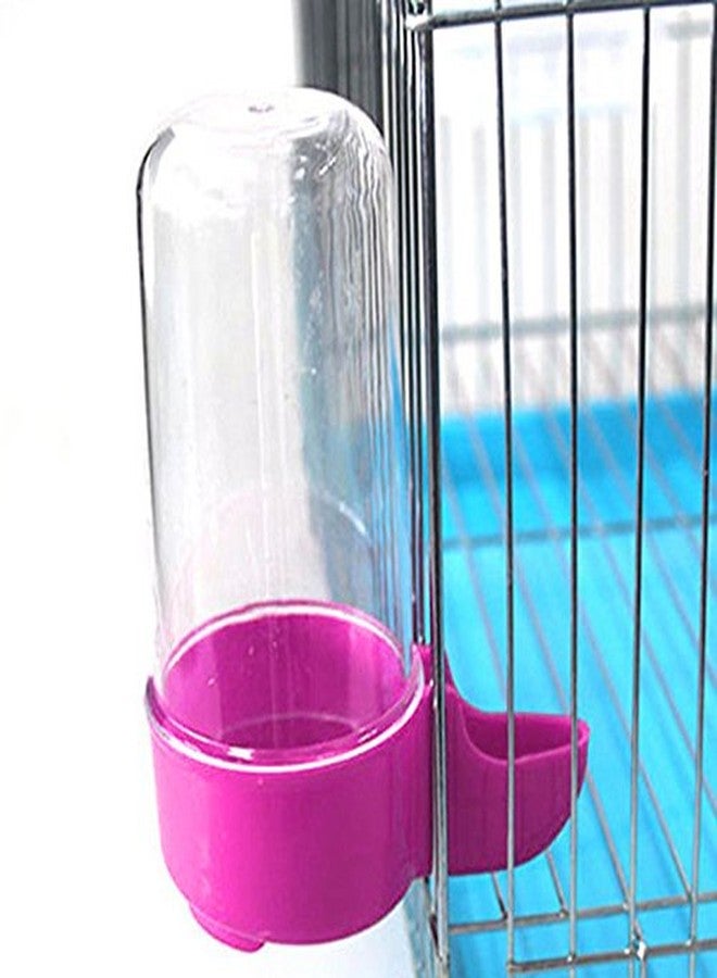 سايج سكوير موزع طعام وبذور وماء على شكل أنبوب مع صينية قابلة للإزالة - لا انسكاب ولا فوضى (وردي) (عبوة من قطعتين) - Image 4